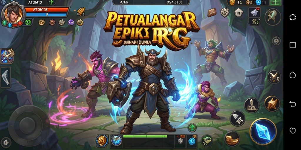 Tampilan gameplay RPG yang menakjubkan dalam ATOM138.