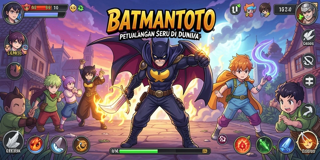 Tampilan gameplay seru dan karakter Anime yang menarik dalam BATMANTOTO.