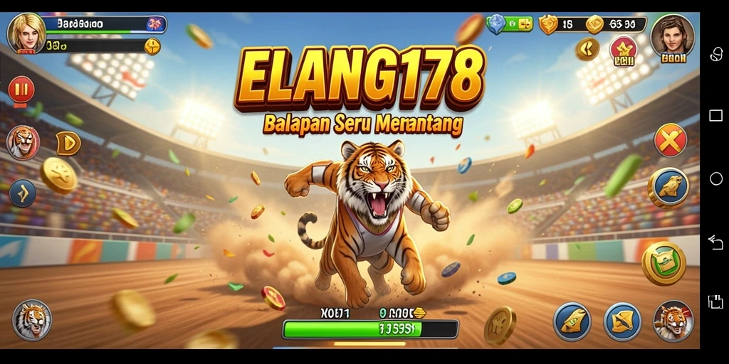 Tampilan gameplay balapan yang mendebarkan di ELANG178.
