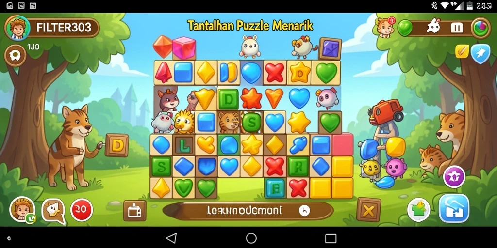 Tampilan gameplay FILTER303 yang menantang dan mengasyikkan.