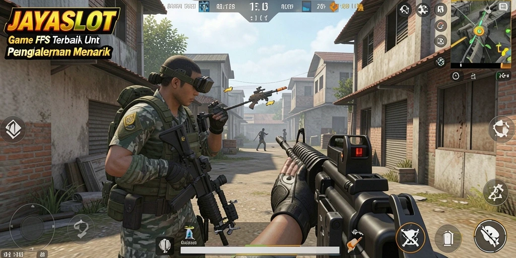 Screenshot gameplay yang menampilkan aksi intens di JAYASLOT.