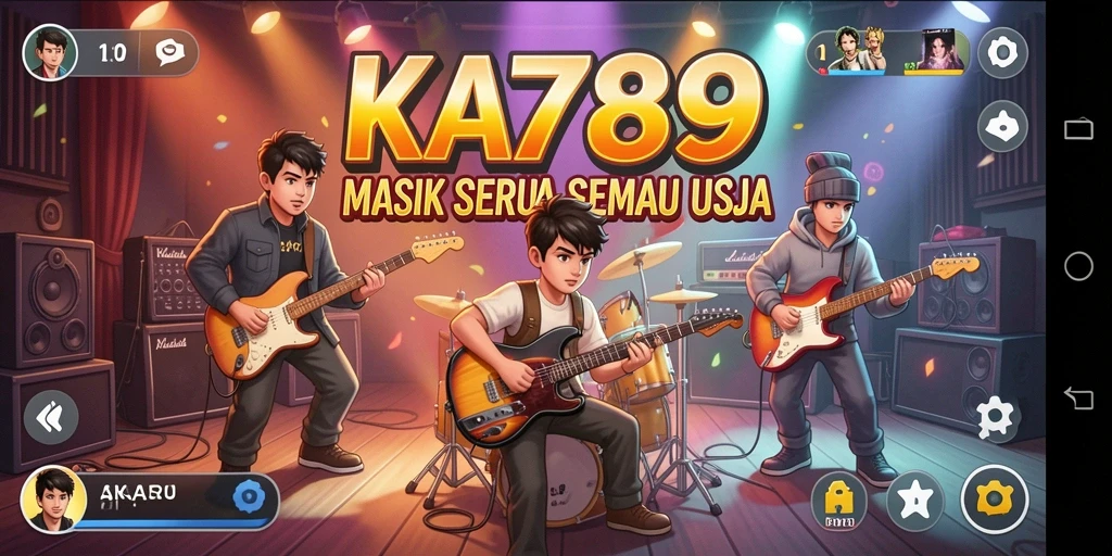 Tampilan gameplay KA789 dengan alat musik yang beragam dan interaktif.