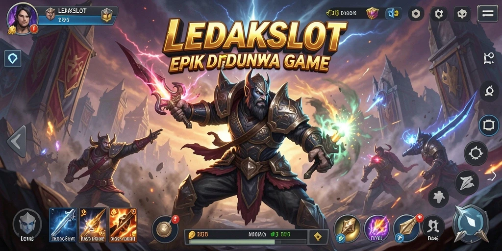 Tangkapan layar menampilkan aksi pertarungan dalam LEDAKSLOT.