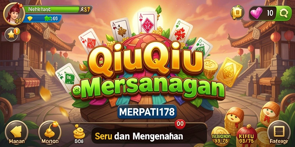 Screenshot gameplay MERPATI178 menampilkan pertandingan QiuQiu yang mendebarkan.