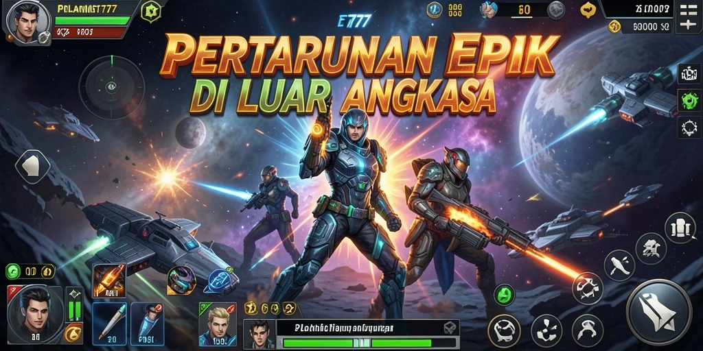 Menampilkan aksi pertarungan luar angkasa yang mendebarkan di PLANET77.