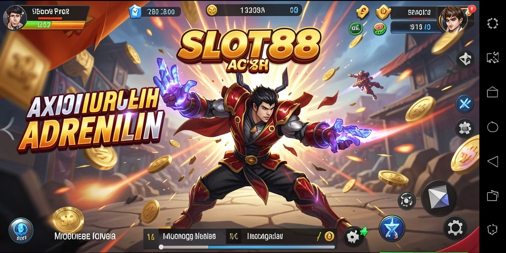 Tangkapan layar menampilkan aksi permainan SLOT88 yang mendebarkan.