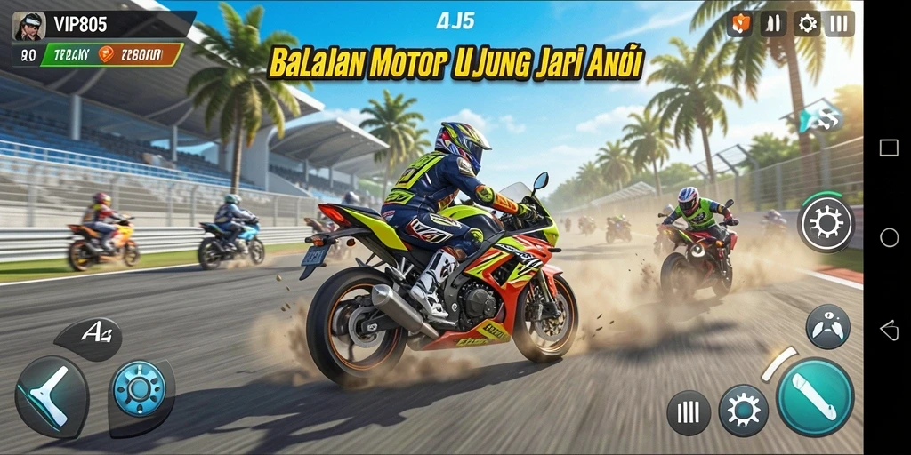 Gameplay seru VIP805 dalam balapan motor yang mendebarkan.