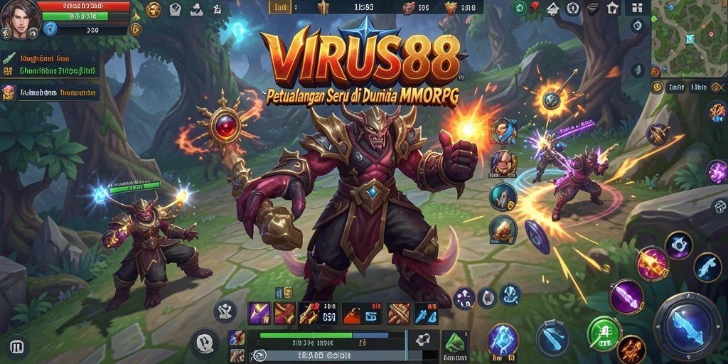 Screenshot gameplay VIRUS88 menampilkan petualangan seru di dunia MMORPG.