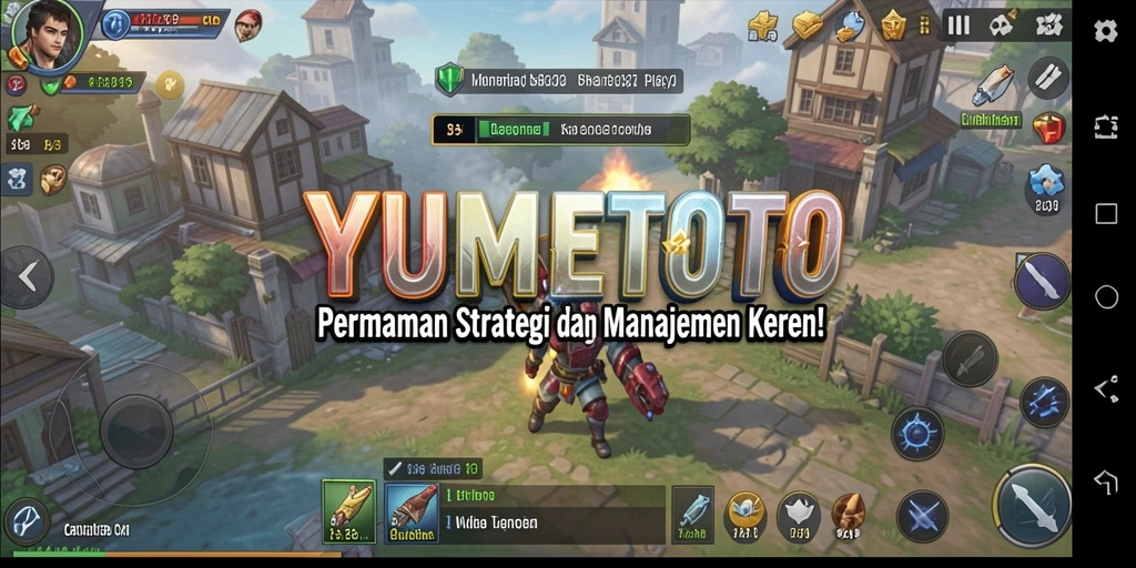 Screenshot gameplay YUMETOTO menampilkan aksi strategi yang mendebarkan.